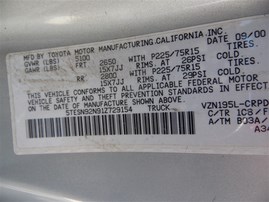 2001 Toyota Tacoma SR5 Prerunner Silver Extended Cab 3.4L AT 2WD #Z24589